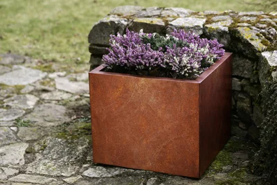 Corgarden Zahradní květináč CUBE 1001 60 x 60 x 50 cm Corten