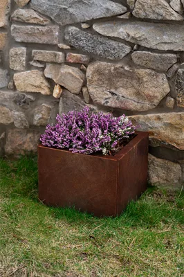 Corgarden Zahradní květináč CUBE 1002 40 x 40 x 30 cm Corten