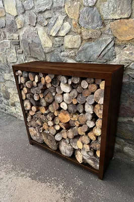 Corgarden Zahradní dřevník STORA 1036 120 x 120 x 40 cm Corten
