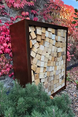 Corgarden Zahradní dřevník STORA 1037 120 x 80 x 40 cm Corten