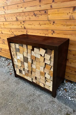 Corgarden Zahradní dřevník STORA 1038 80 x 80 x 40 cm Corten
