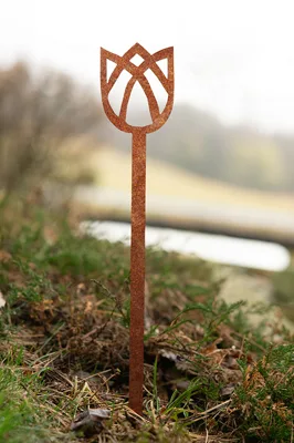 Corgarden Zahradní dekorace TULIPÁN 1055 62 x 10 cm Corten