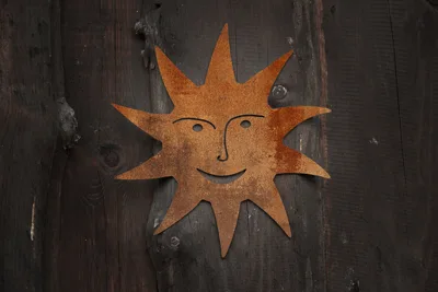 Corgarden Zahradní dekorace SLUNCE 1066 49 x 49 cm Corten