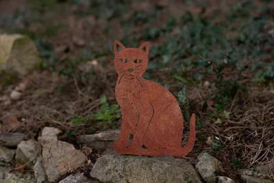 Corgarden Zahradní dekorace KOČKA 1069 37 x 21 cm Corten
